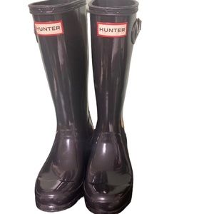 ⭐️Host pick ⭐️ HUNTER Original Kids Classic Gloss Rain Boots Black 2B/3G